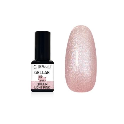 Gel lak - QUEEN Light Pink - jemný třpyt 5ml