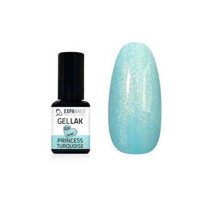 Gel lak - PRINCESS Turquoise - perleť 5ml