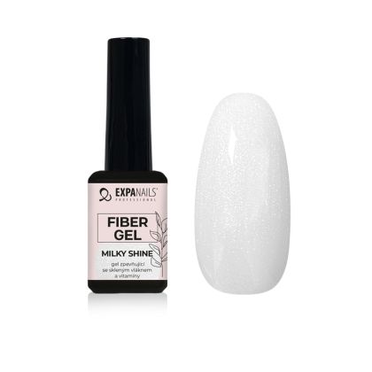 FIBER GEL - MILKY shine - zpevňující gel se skelným vláknem a vitamíny 5ml