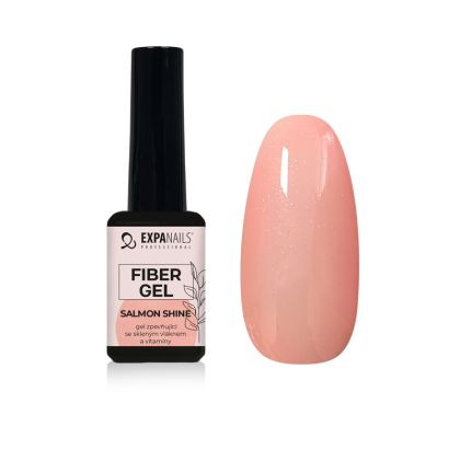 FIBER GEL - SALMON shine - zpevňující gel se skelným vláknem a vitamíny 5ml