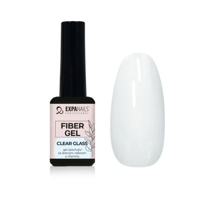 FIBER GEL - CLEAR Glass - zpevňující gel se skelným vláknem a vitamíny 11ml