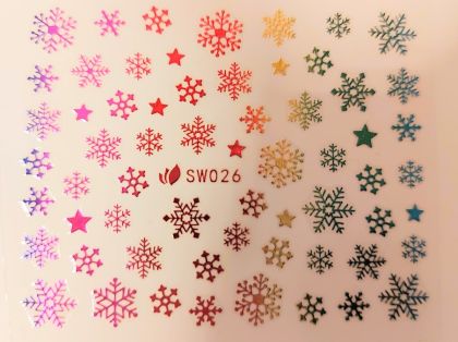 Samolepky 3D  Vánoce METAL 026