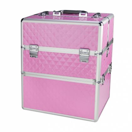 Dvoudílný kosmetický kufřík NN91 - 3D Pink