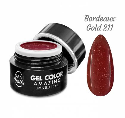 NANI UV gel Amazing Line 5 ml - Bordeaux Gold č.211