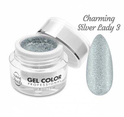 NANI UV/LED gel Glamour Twinkle 5 ml - Charming Silver Lady č.3