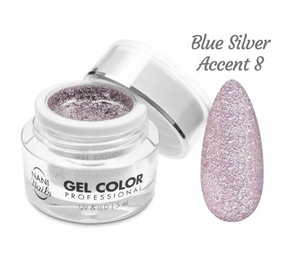 NANI UV/LED gel Glamour Twinkle 5 ml - Blue Silver Accent č.8