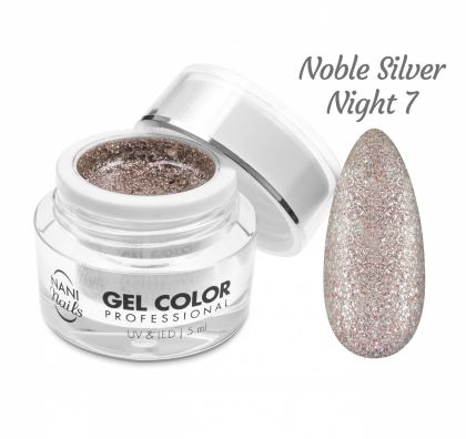 NANI UV/LED gel Glamour Twinkle 5 ml - Noble Silver Night č.7