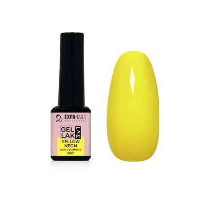Gel lak 3v1 - YELLOW neon - bezvýpotkový č.027