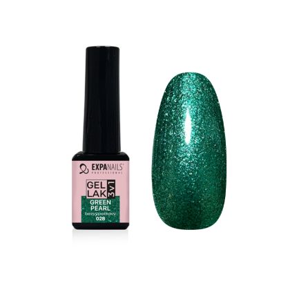 Gel lak 3v1 - GREEN pearl - bezvýpotkový č.028