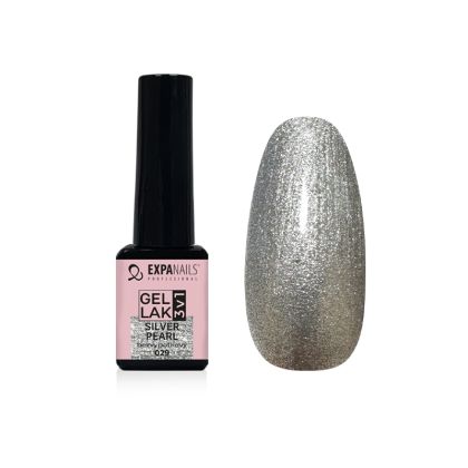 Gel lak 3v1 - SILVER pearl - bezvýpotkový č.029