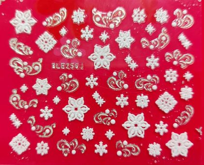 3D vánoční samolepky na nehty 256J