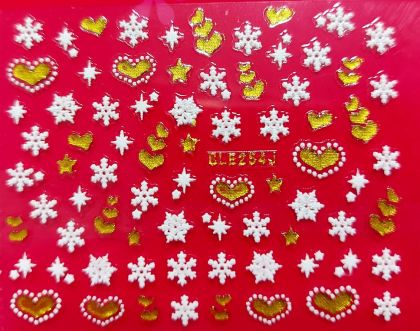 3D vánoční samolepky na nehty CLE 254J