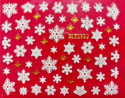 3D vánoční samolepky na nehty BLE 258J