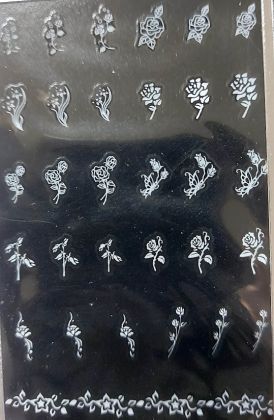 Samolepky  na nehty-bílé