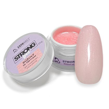 STRONG GEL MODELOVACÍ - RŮŽOVÝ SE TŘPYTEM 50 G