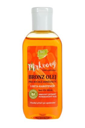 100% Přírodní opalovací olej s mrkvovým extraktem SPF 0