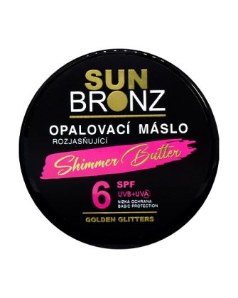 Opalovací máslo s rozjasňujícími glitry SPF 6 SUNBRON