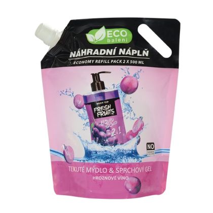 Tekuté mýdlo na ruce a tělo Hrozno Eco 1 L BODY TIP