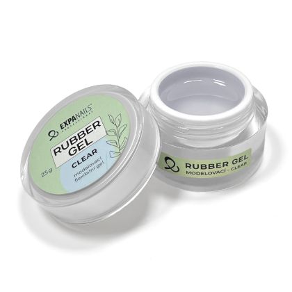 UV/LED gel Rubber - Clear 15 g - modelovací