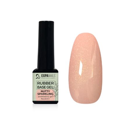 UV/LED gel Rubber base - Nutty Sparkling 5 ml