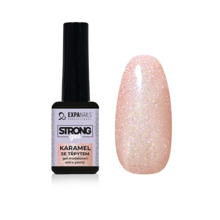 UV/LED Gel modelovací Strong - Karamel se tř.11 ml