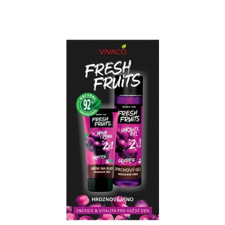 Dárková kazeta kosmetiky s hroznovým vínem