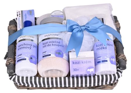 Dárkový koš kosmetiky s kozím mlékem
