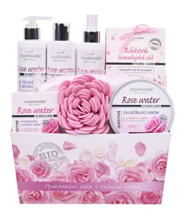 Dárkové balení kosmetiky s růžovou vodou