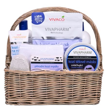 Dárkový koš kosmetiky s kozím mlékem