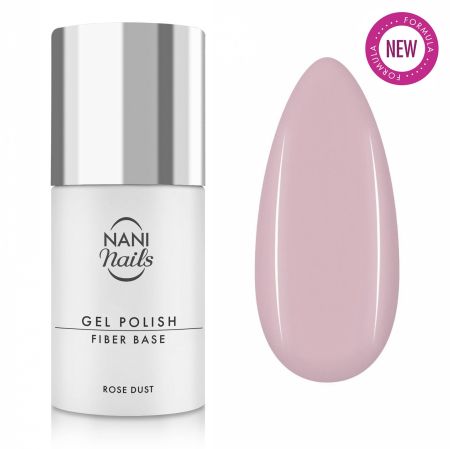 NANI gel lak Fiber Base 5 ml - Rose Dust