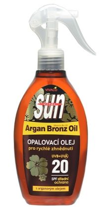 Opalovací olej s bio arganovým olejem SPF 20 SUN VITAL 200ml