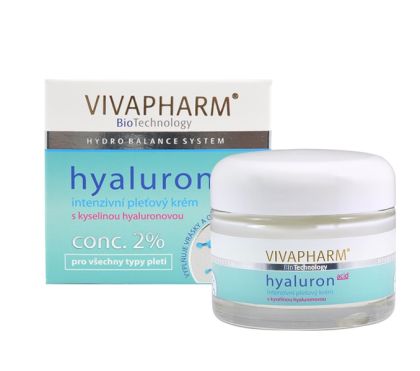 Intenzivní pleťový krém s kyselinou hyaluronovou VIVAPHARM                   50 ml