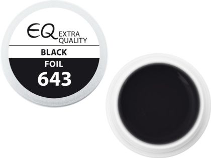 EBD 643 - Extra Quality UV Foil Gel - BLACK, 5g (silver line) 