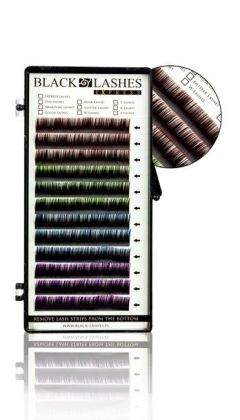 Barevné permanentní řasy typ C - 0,15 x 11 mm - 4 barvy