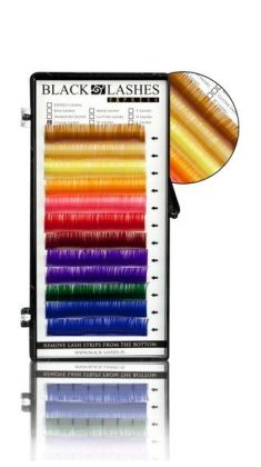 Barevné permanentní řasy typ C - 0,15 x 11 mm - 10 barev