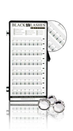 Permanentní řasy se Swarovski kamínky, typ J - 0,15 x 11 mm