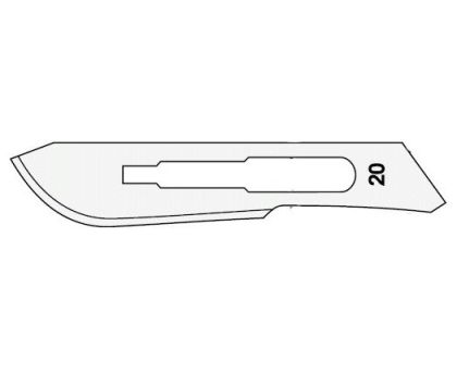 Surgeon čepelka skalpelová Carbon Steel 100 ks - č. 20