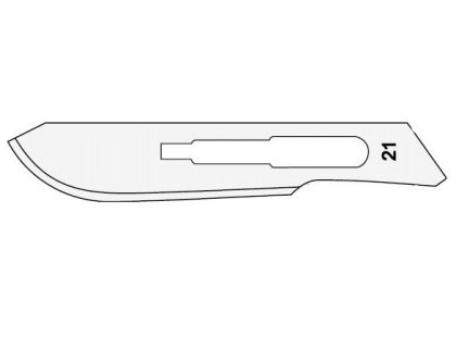 Surgeon čepelka skalpelová Carbon Steel 100 ks - č. 21