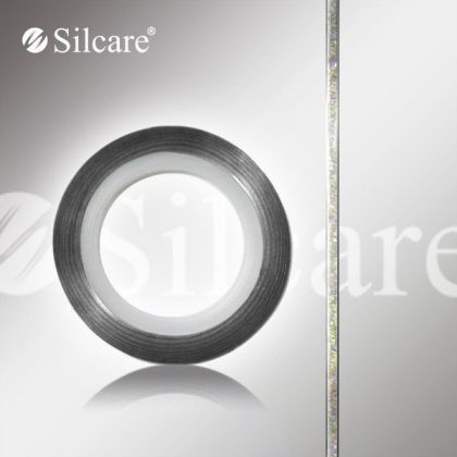 Samolepicí zdobicí páska, 1 mm - Stříbrná 04