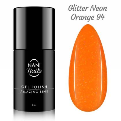 NANI gel lak Amazing Line 5 ml - Glitter Neon Orange