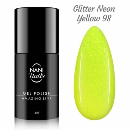 NANI gel lak Amazing Line 5 ml - Glitter Neon Yellow