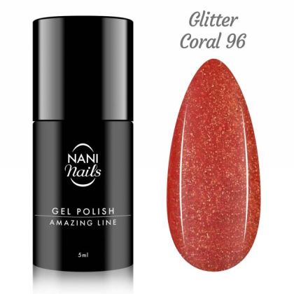 NANI gel lak Amazing Line 5 ml - Glitter Coral