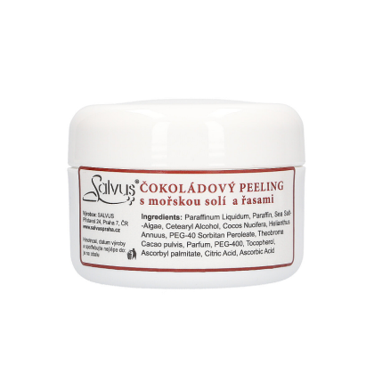 ČOKOLÁDOVÝ PEELING S MOŘSKOU SOLÍ A ŘASOU 220g