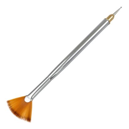 NANI zdobicí štětec vějíř + sonda - Stříbrná