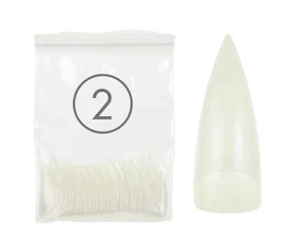 NANI tipy Stiletto, mléčné, dlouhá lep. plocha, 50 ks - vel. 3