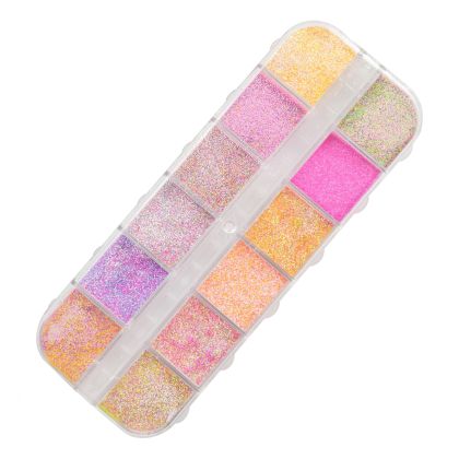 Zdobení Sand Effect - 12 kusů, mix barev