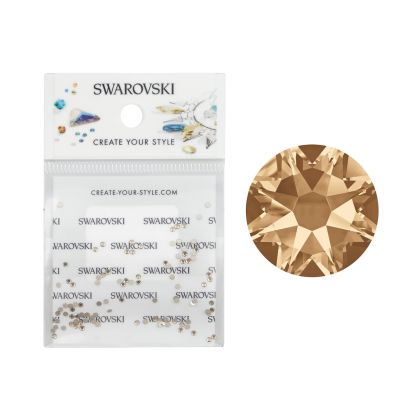 Swarovski kamínky SS3 100 ks - Crystal Golden Shadow