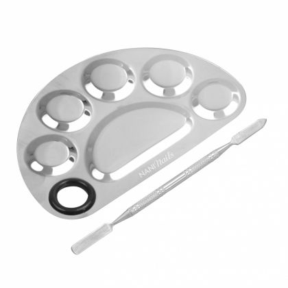 NANI paletka na míchání barev + exkavátor - Stříbrná