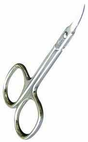 Nerezové manikúrní nůžky  - Zahnuté
