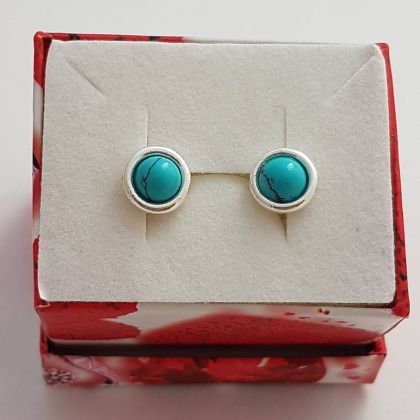 Tyrkysové náušnice kulička
